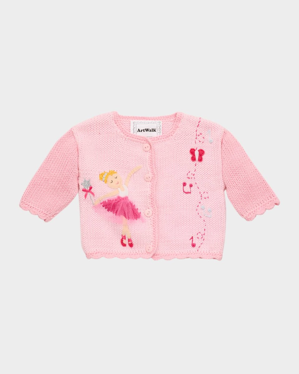 Girl's Tip Toe Ballerina Sweater, Size 6M-24